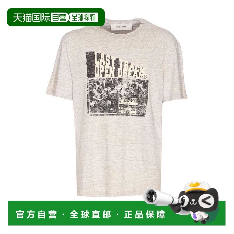 韩国直邮GOLDEN GOOSE 金鹅豪华品牌图案印花圆领T恤 GMP01220P00