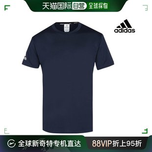 阿迪达斯 韩国直邮Adidas 男女通用 T恤 水手领 短袖 图形