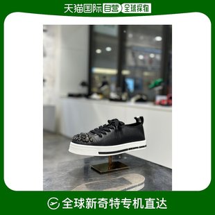 BONNIE 韩国直邮SUECOMMA 鞋 头带钻休闲板鞋 DG4DA22526BLK
