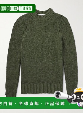 韩国直邮JIL Sander 25 FW 질샌더 绿色棉质混纺圆领毛衣 TP56738087