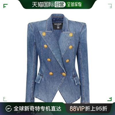 韩国直邮BALMAIN24SS外套女CF0SI506DE32 6FFBLUE DENIM