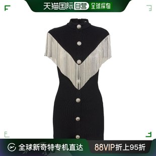 韩国直邮BALMAIN24SS中长连衣裙女CF1R7211JE44 EACBLACK