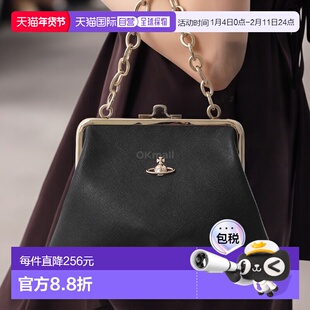 韩国直邮Vivienne Westwood西太后Granny格纹手提包单肩斜挎黑色