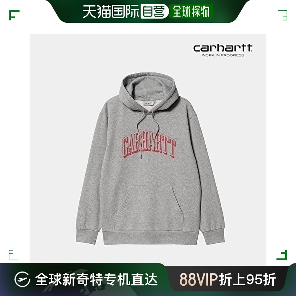 韩国直邮carhartt wip衬衫 Hooded Scrawl Sweat Grey Heather