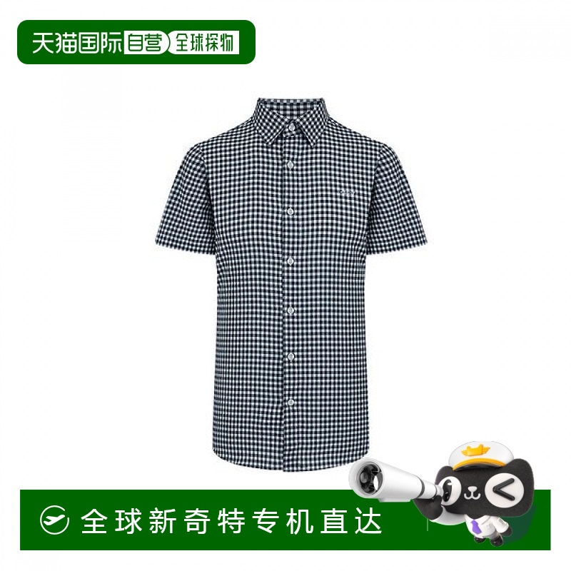 1h可退 韩国直邮路易卡斯特 男士格子短袖衬衫