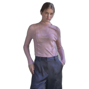 韩国直邮LOEUVRE正品 女装T恤303595881Wool Seethrough Turtlene