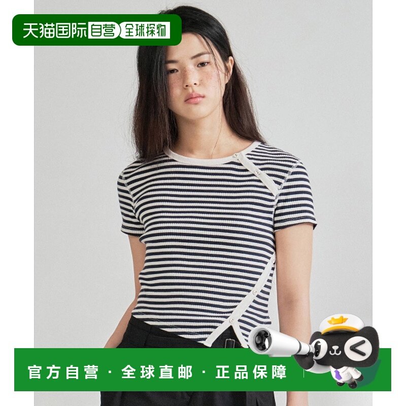 韩国直邮COVERNAT WOMAN 女士女装T恤CO2402ST84NA条纹
