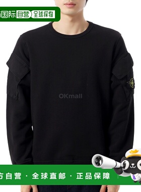 韩国直邮STONE ISLAND 6100008 拉绒有机棉绒常规版型圆领运动衫