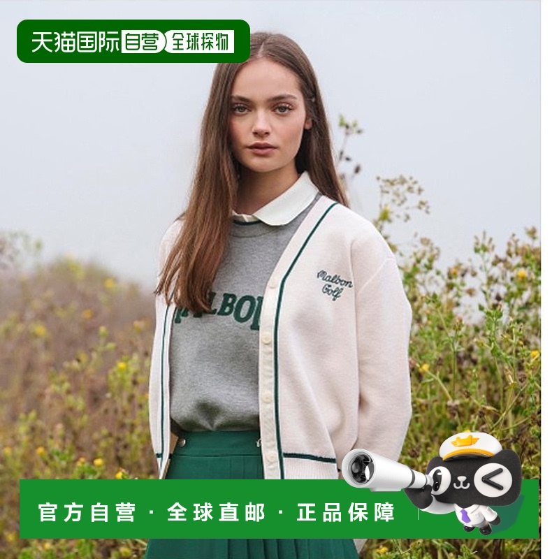 韩国直邮MALBON GOLF 女士棉马甲M4322PKV12MGR Round Neck Vest