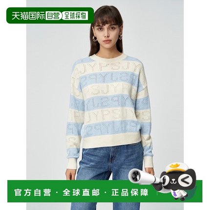 韩国直邮SJYP (PW2D7KTO912WLB) 徽标打孔针织上衣