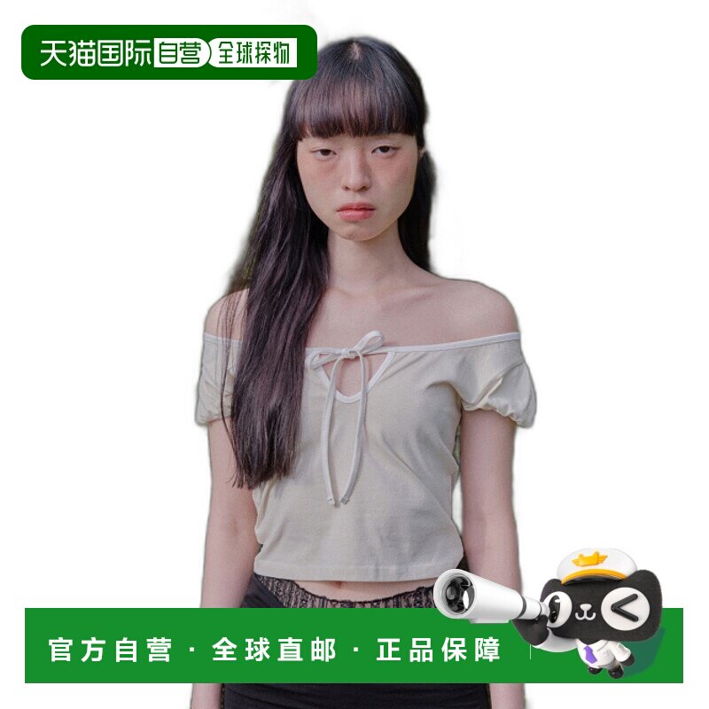 韩国直邮ETMON 女士女装T恤5006506037 Back Ribbon T-Shirt Yello