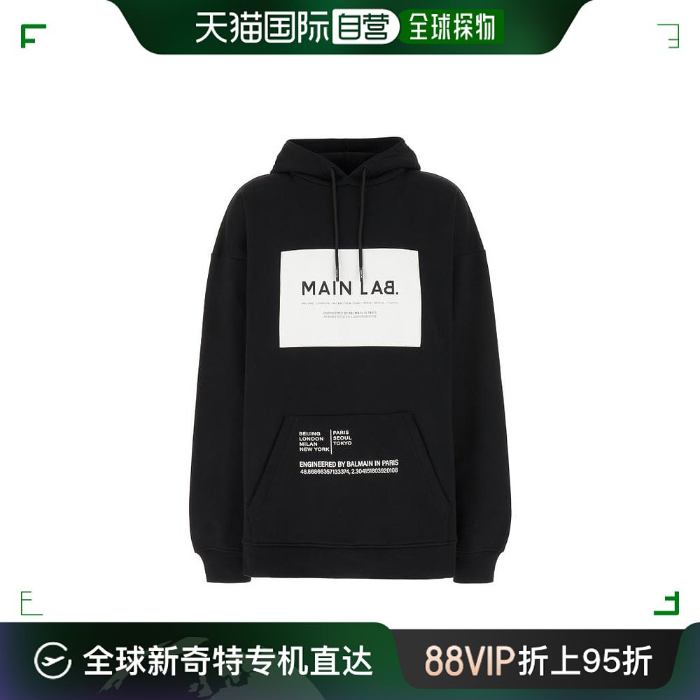 韩国直邮BALMAIN24SS连帽衫 连帽卫衣男CH6JT210ME52 EAB NOIR BL