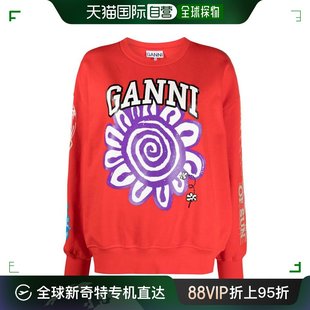 连帽卫衣女T3777Orange 韩国直邮GANNI24SS连帽衫