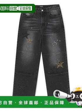 韩国直邮MAHAGRID 公用牛仔裤MG2FSMD120ABK STAR FLARED DENIM P