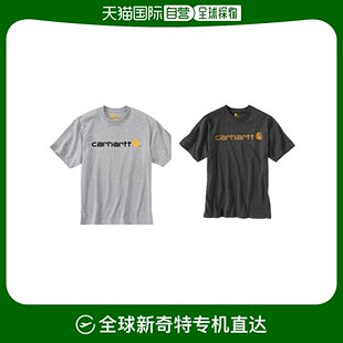 男士 黑色字母短袖 T恤上衣夏季 百搭 韩国直邮Carhartt 新款 宽松时尚