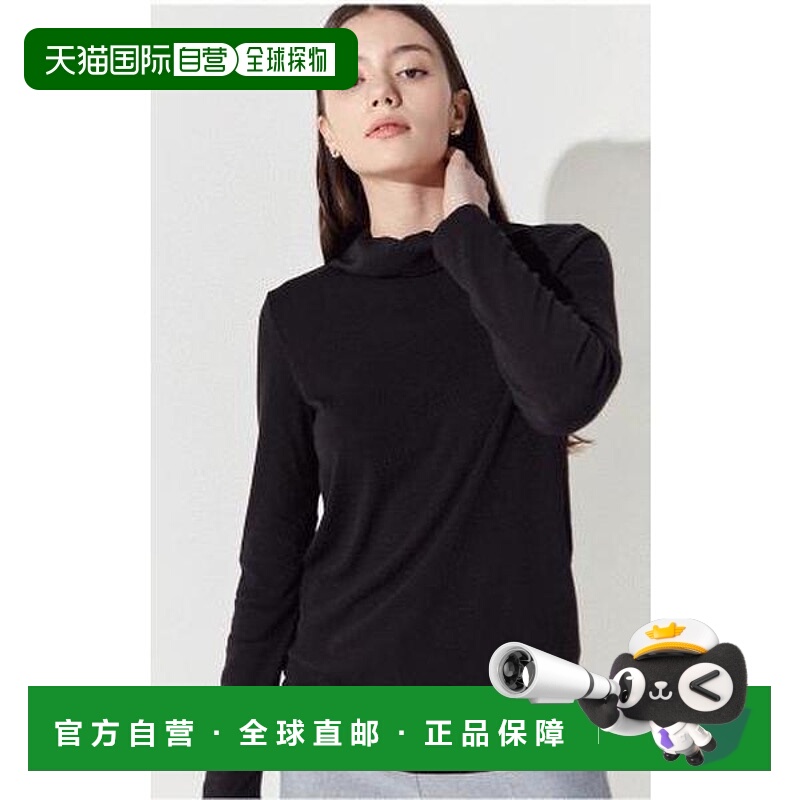 韩国直邮THE IZZAT 女式彩色半领 T 恤 IN3A0TS03SG