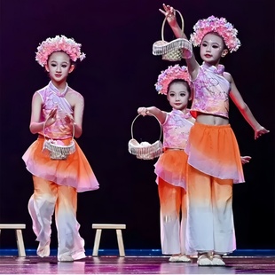 簪花入梦舞蹈服花篮凳子道具儿童古典舞寻埔花香舞蹈元旦演出服装