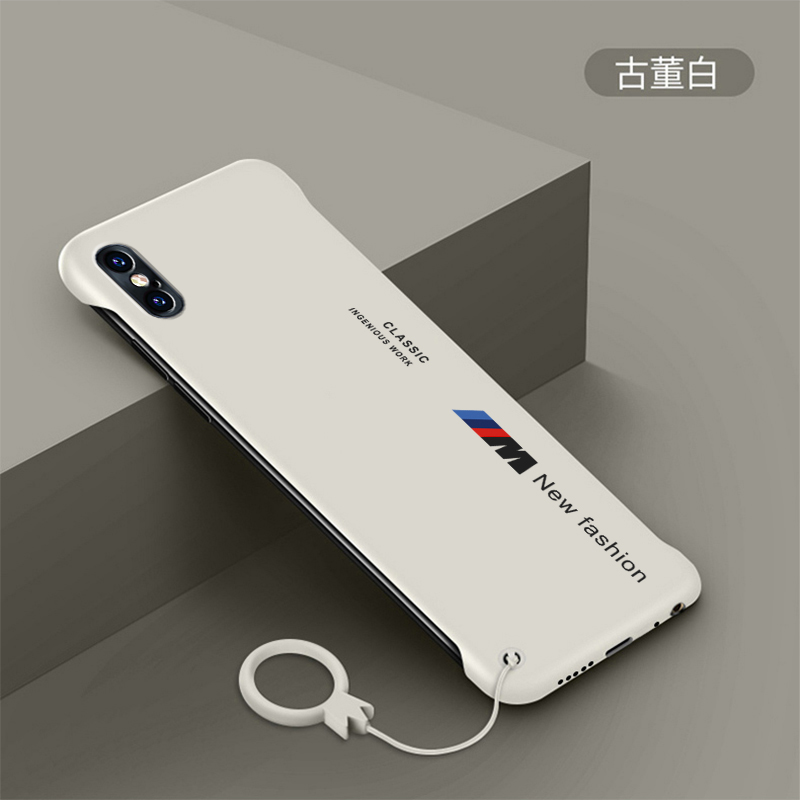 苹果x手机壳iphonexsmax保护套磨砂超薄无边框M标英文苹果XR手机套半包防摔硬壳XS个性创意网红保护壳