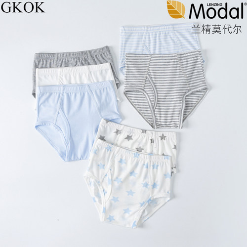 gkok男童三角莫代尔高腰内裤