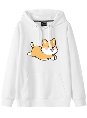 柴犬情侣卫衣可爱卡通甜美外套冬