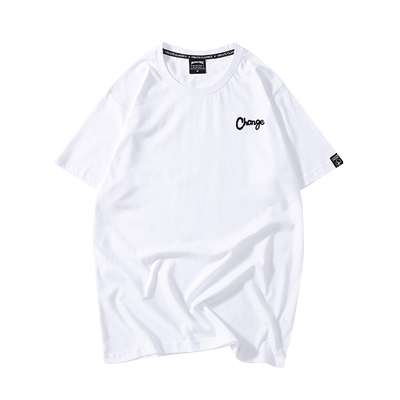 pphome字母印花烟灰色短袖T恤