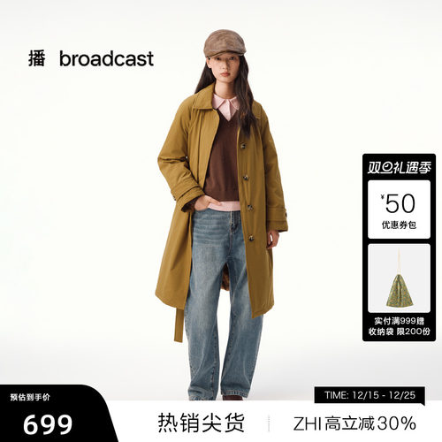 衬衫翻领中长款