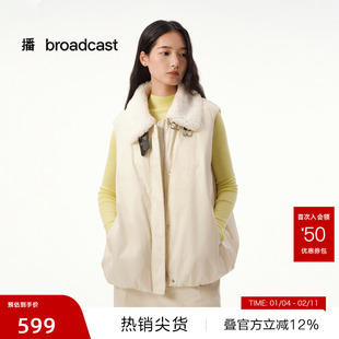 【播奥莱】羽绒马甲冬羽绒服短款毛领马夹女DDS4RD5262