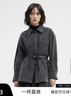 【播奥莱】播商场同款美式宽松拉链短外套女冬新款上衣BDR4WD3769