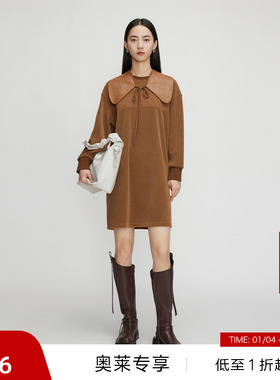 【播奥莱】播商场同款连衣裙女春秋小个子宽松气质裙子BDQ3LD0406