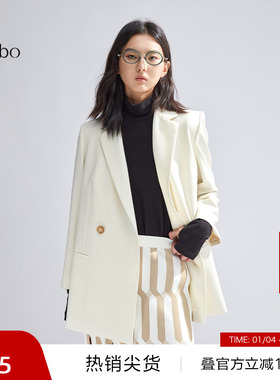 播 bo 商场同款羊毛西装外套女通勤西服上衣BDR1XD2101