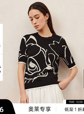 【播奥莱】播迪士尼小鹿斑比系列夏印花针织t恤上衣女DDR2SD5588