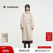 播奥莱 播商场同款 新中式 大衣女24冬中长款 毛呢外套BDR4AD3746