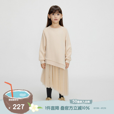 播broadcute童装连衣裙秋冬新款女童设计感中长公主裙KGQ4L548