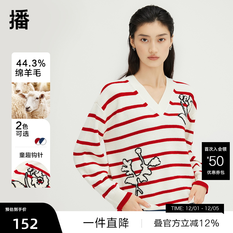 立体镂空针织提花，活力撞色条纹