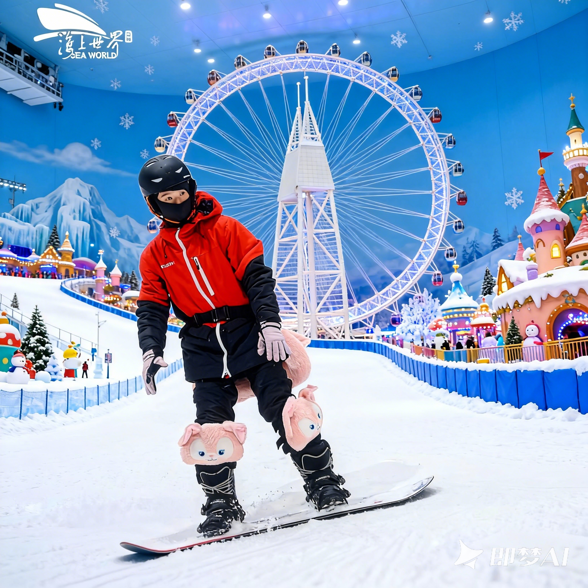 潮汐之眼摩天轮门票+雪亦世界(2小时滑雪票)