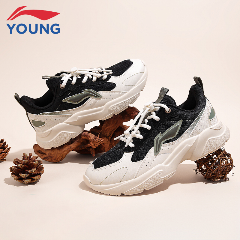 李宁儿童运动鞋男童大童25秋季新款轻便舒适防滑减震漫游者老爹鞋