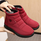 短靴女靴子雪地靴 加绒保暖防水高帮侧拉链妈妈鞋 老北京布鞋 女棉鞋