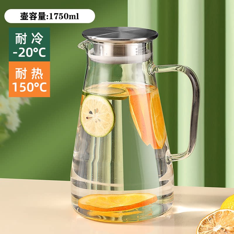 【可明火加热】高硼硅玻璃冷水壶图片