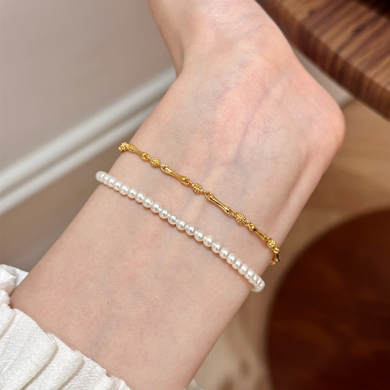 谷岚高级感气质925纯银竹节手链