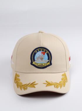 青林茂055型导弹驱逐舰101南昌舰时代楷模款刺绣舰帽棉米色棒球帽