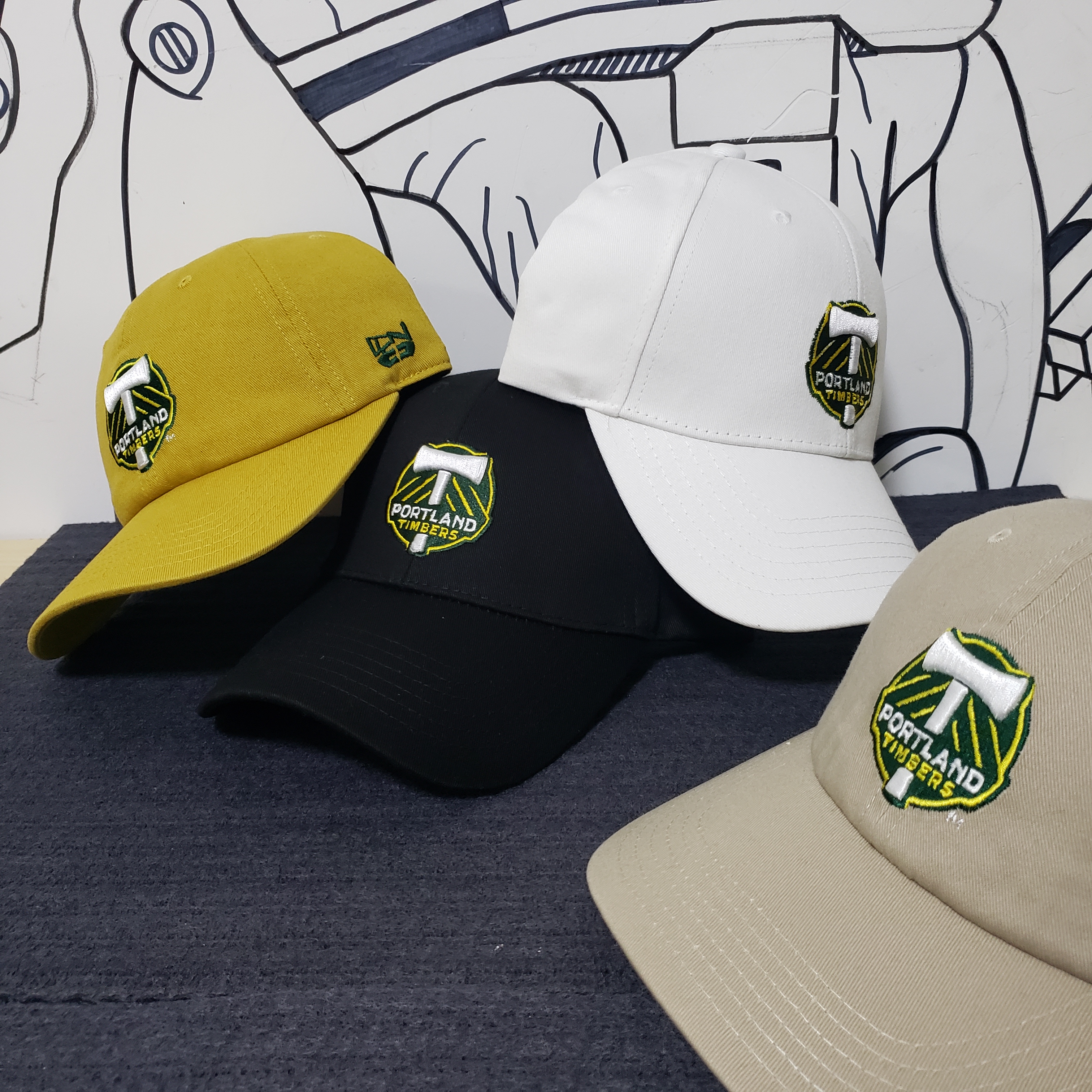 mls波特兰伐木工刺绣弯檐棒球帽