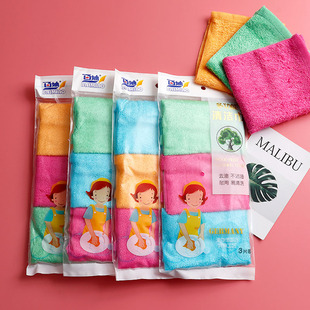 百妙木纤维多功能清洁巾洗碗布家务厨房不沾油吸水不掉毛清洁手帕