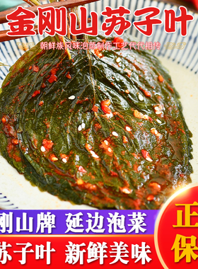 【金刚山正品】延边紫苏子叶泡菜245g袋韩式风味苏子叶延边辣白菜