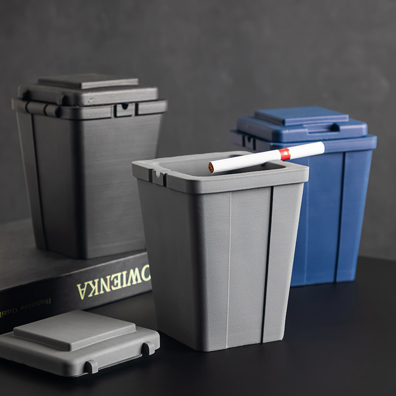 烟灰缸定制LOGO酒吧网咖酒店烟缸加厚商用时尚创意个性水泥烟盅