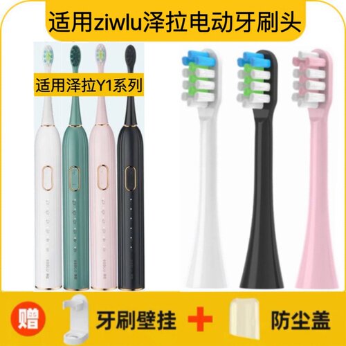 适用于ziwlu泽拉Y1系列电动牙刷可替换刷头成人通用软毛刷头