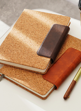 新款A5创意绿色环保软木笔记本本子PU拼接磁吸扣商务记事本企业定制可印LOGO教师节送礼办公会议记录本日记本