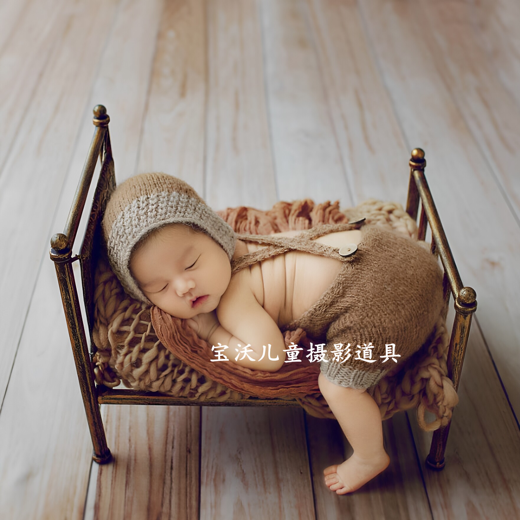 铁艺小床满月照宝沃儿童摄影道具
