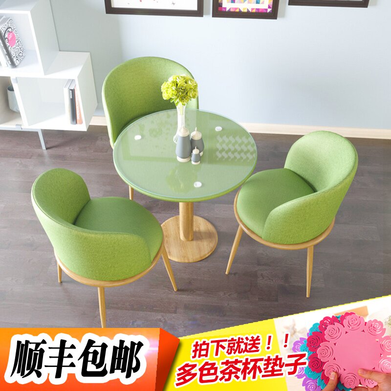 Round table chair combination Three-piece Suite tea table Simplicity leisure time Front negotiating table Coffee Tables Glass Tea shop Tables and chairsin the Residential furniture , Tables , Dining table  category - from Buy2taobao.com to provide professional Taobao agent buy service
