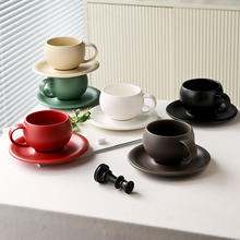 蛋杯球形陶瓷咖啡杯碟套装家用轻奢拿铁拉花压纹卡布奇诺300ml