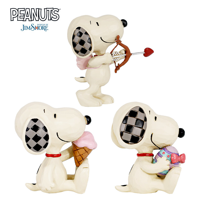 enesco艺术家jimshore史努比手办花生漫画snoopy摆件情人节礼物